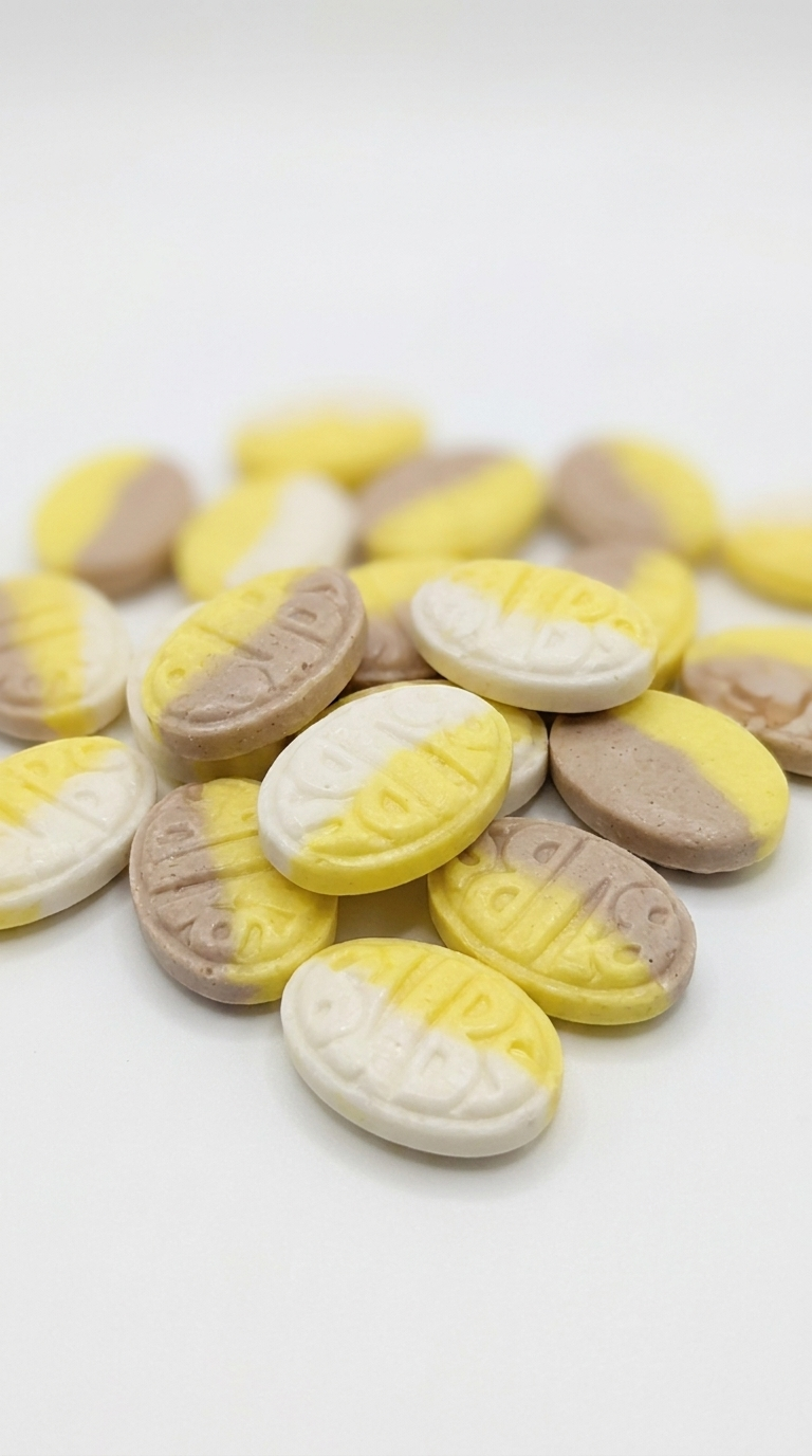 (RARE) VIRAL 1KG Bulk BUBS Raspberry Salty Liquorice Skulls & Banana Toffee Ovals